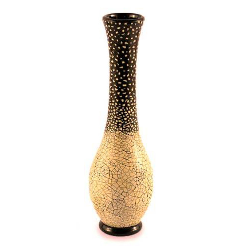 Wrought Studio Stevenage Falling Snow Eggshell Mosaic Table Vase Wayfair